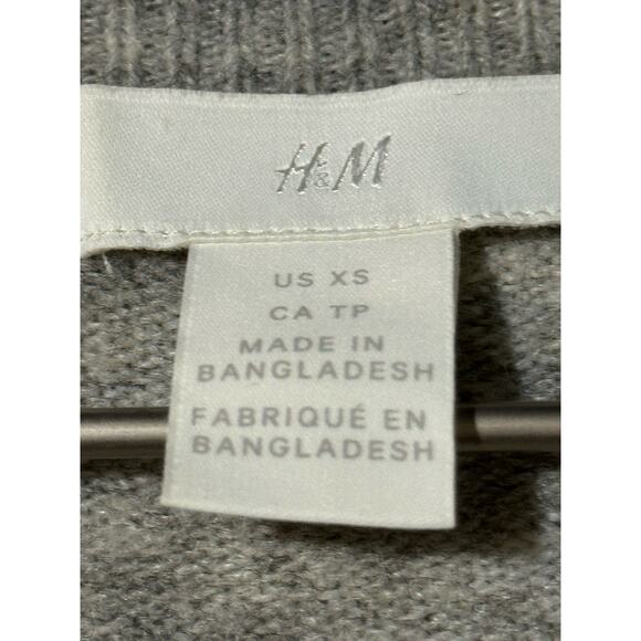 H&M · XS · Open Front Duster Cardigan · Marled Knit Lightweight Layer · Gray - Picture 4 of 4
